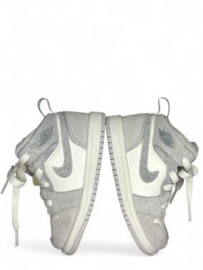 NEW - Toddler Jordan 1 Mid SE Neutral Grey Sail Size 6 Baby Shoes FQ8086-002